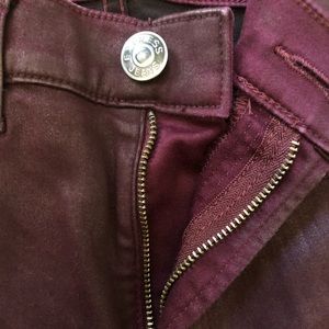 Express oxblood coated highrise ankle legging 00